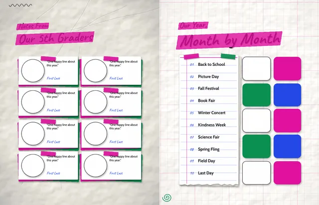 Margin Notes template, pages 44 and 45