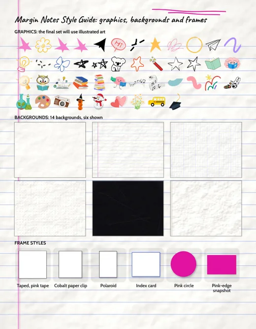 Margin Notes style guide, page 2