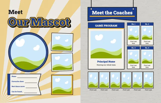 Mascot Pride template, pages 6 and 7