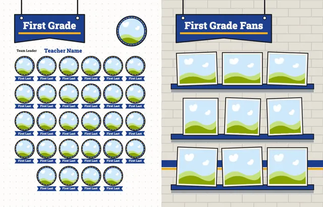 Mascot Pride template, pages 14 and 15