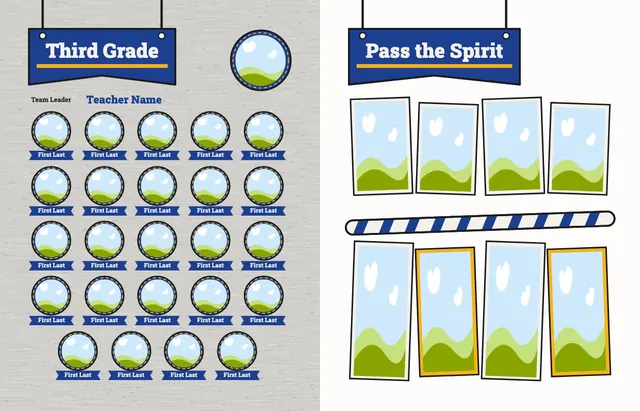 Mascot Pride template, pages 18 and 19