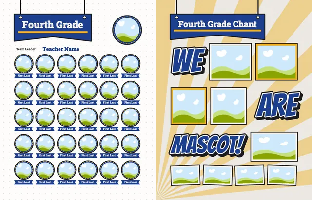Mascot Pride template, pages 20 and 21