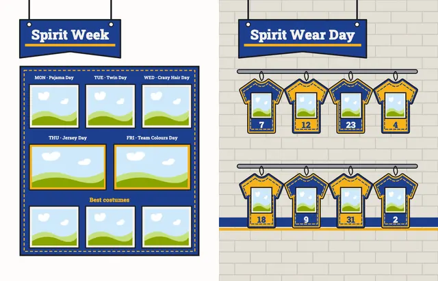 Mascot Pride template, pages 26 and 27