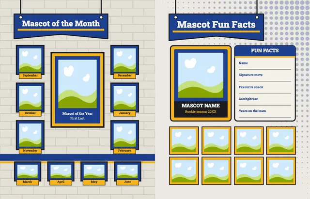 Mascot Pride template, pages 36 and 37