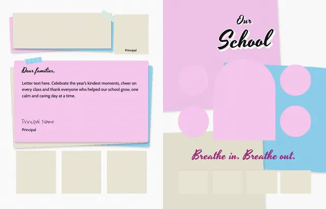 Mindful Moments template, pages 4 and 5