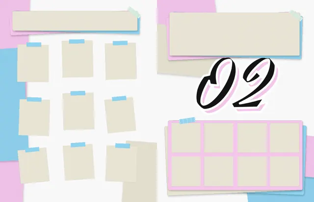 Mindful Moments template, pages 8 and 9