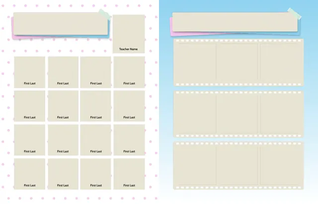 Mindful Moments template, pages 16 and 17