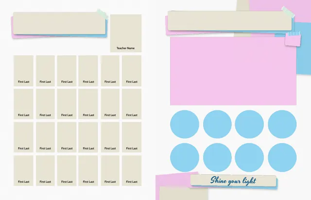 Mindful Moments template, pages 18 and 19