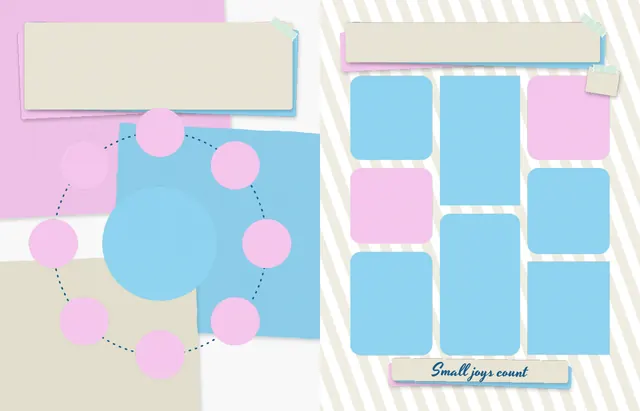 Mindful Moments template, pages 24 and 25
