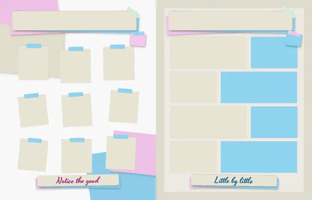 Mindful Moments template, pages 26 and 27