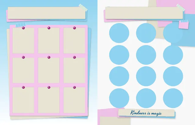 Mindful Moments template, pages 32 and 33