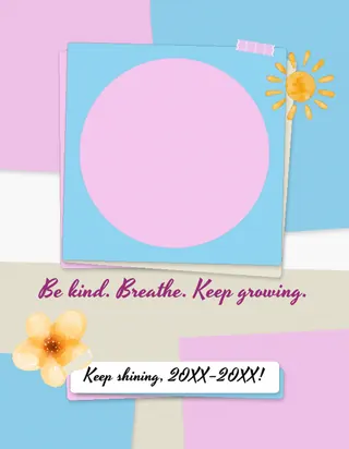Mindful Moments template, back cover