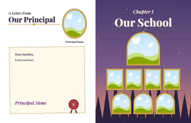 Once Upon a Time template, pages 4 and 5