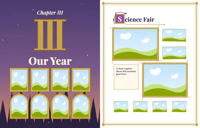 Once Upon a Time template, pages 24 and 25