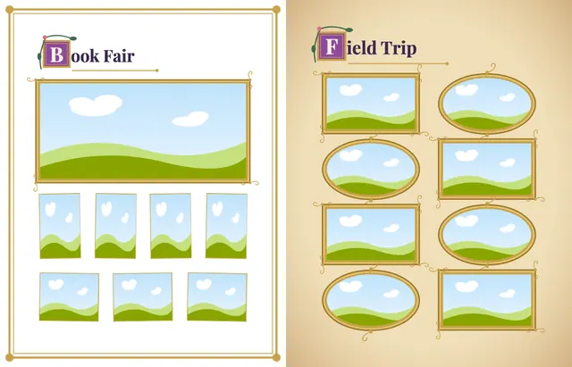 Once Upon a Time template, pages 28 and 29