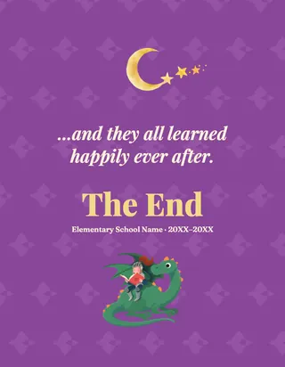 Once Upon a Time template, back cover