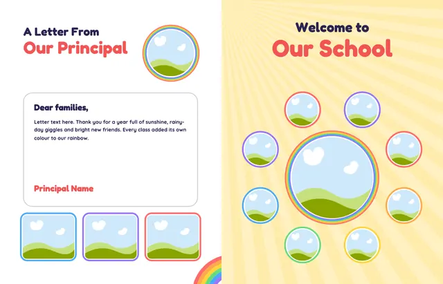 Over the Rainbow template, pages 4 and 5