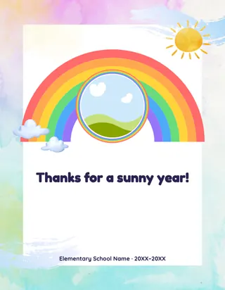Over the Rainbow template, back cover