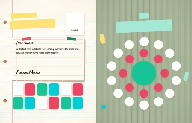 Pinboard Pop template, pages 4 and 5
