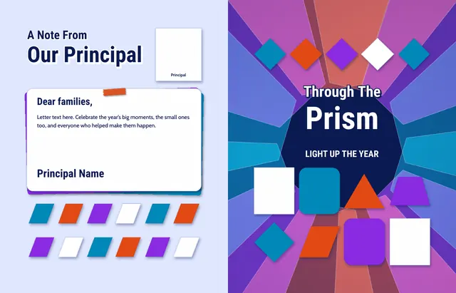 Prism Panes template, pages 4 and 5