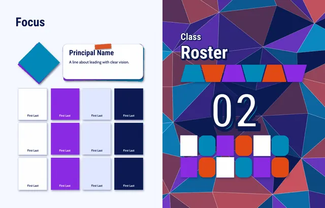Prism Panes template, pages 8 and 9