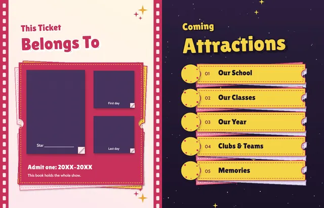 Red Carpet template, pages 2 and 3