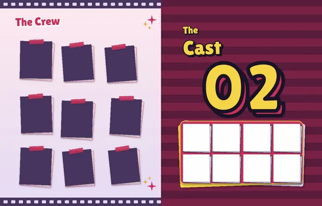 Red Carpet template, pages 8 and 9