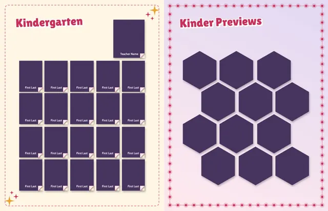 Red Carpet template, pages 12 and 13