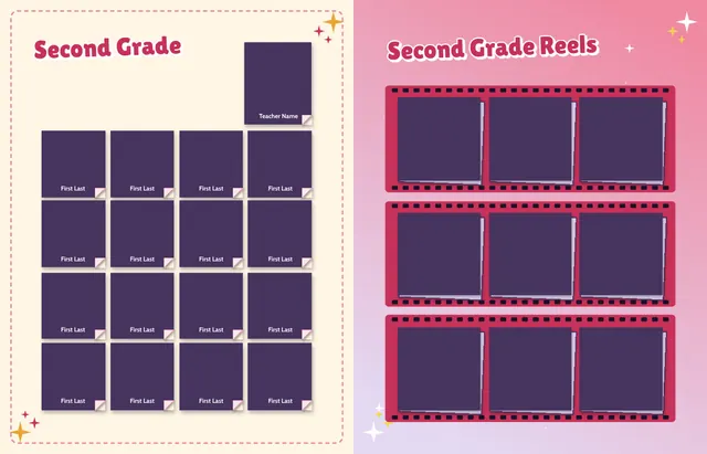 Red Carpet template, pages 16 and 17