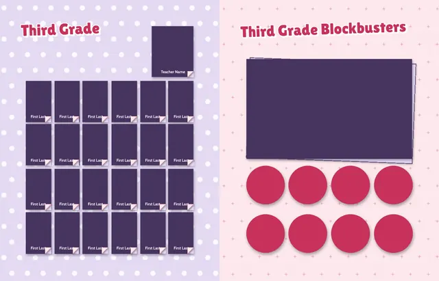Red Carpet template, pages 18 and 19