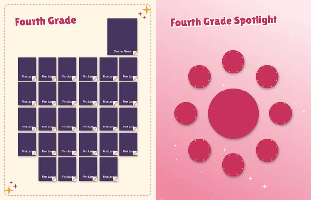 Red Carpet template, pages 20 and 21