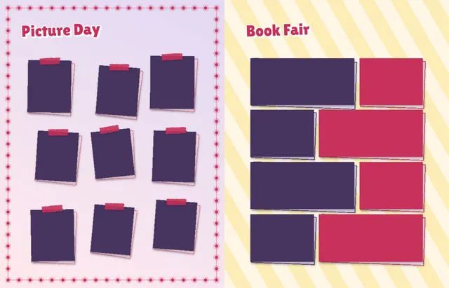 Red Carpet template, pages 26 and 27