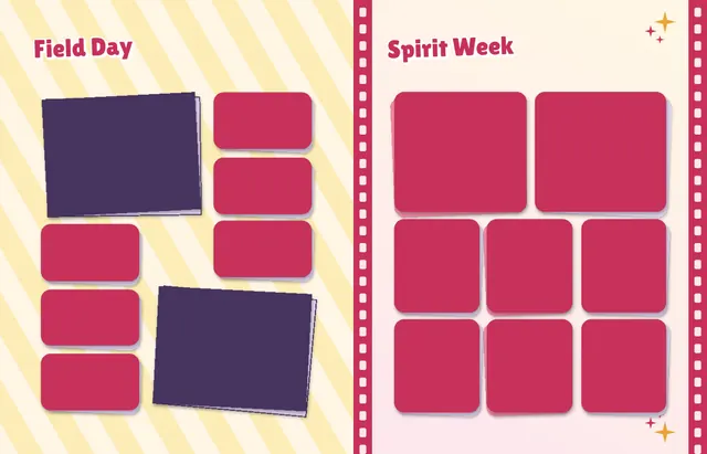 Red Carpet template, pages 34 and 35