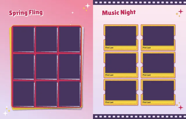Red Carpet template, pages 36 and 37