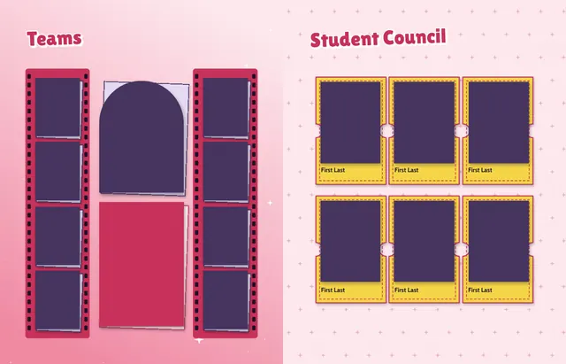 Red Carpet template, pages 40 and 41