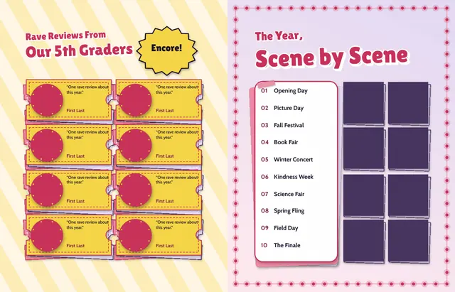 Red Carpet template, pages 44 and 45