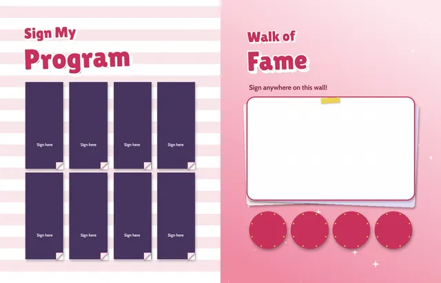 Red Carpet template, pages 48 and 49