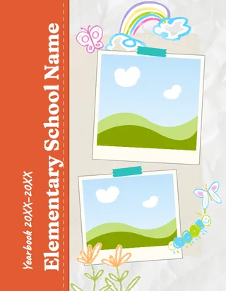 Sketchbook yearbook template cover