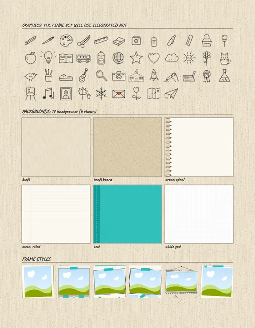 Sketchbook style guide, page 2