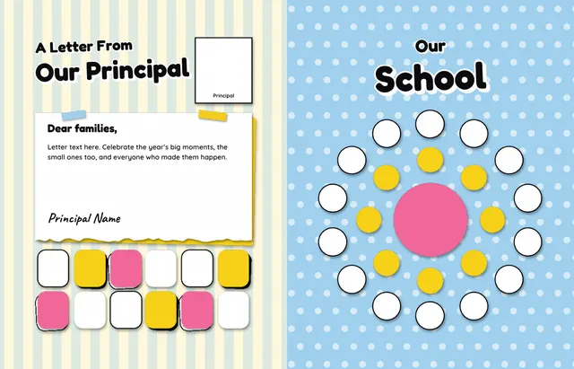 Snapshot Mosaic template, pages 4 and 5