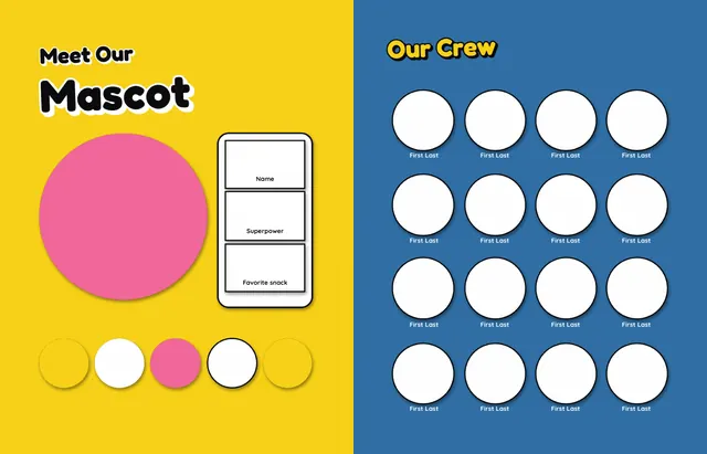 Snapshot Mosaic template, pages 6 and 7