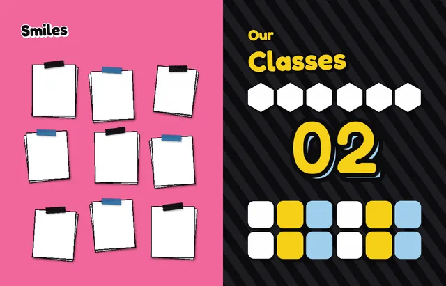 Snapshot Mosaic template, pages 8 and 9