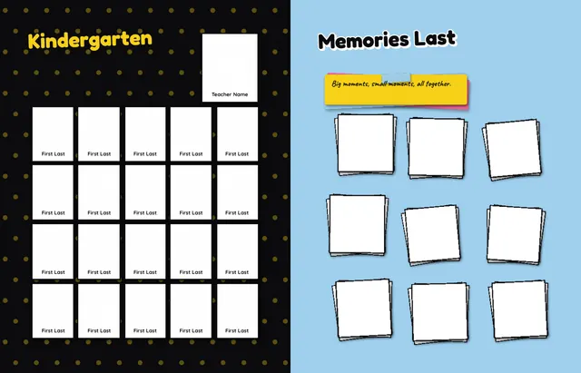 Snapshot Mosaic template, pages 12 and 13