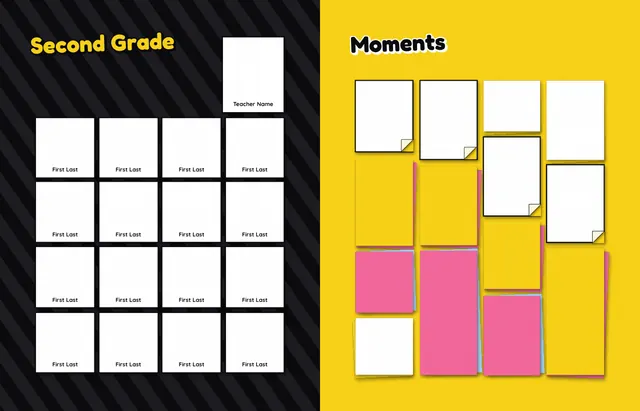 Snapshot Mosaic template, pages 16 and 17
