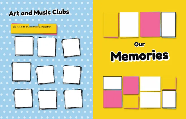 Snapshot Mosaic template, pages 42 and 43