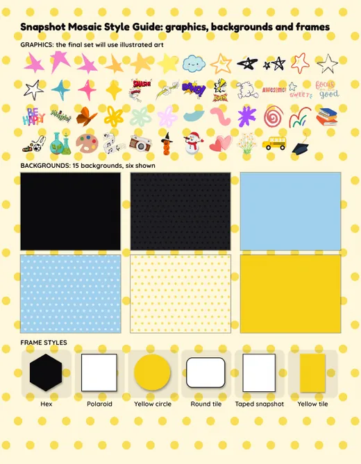Snapshot Mosaic style guide, page 2