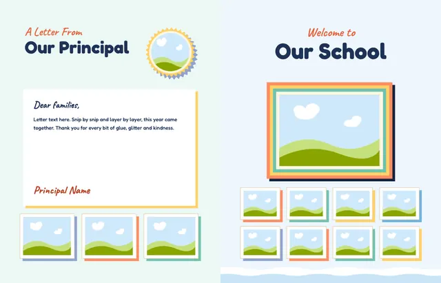 Snip and Stick template, pages 4 and 5