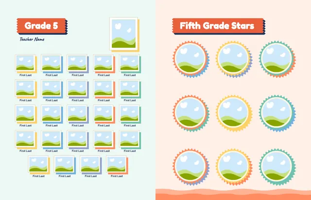 Snip and Stick template, pages 22 and 23