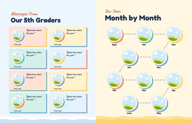 Snip and Stick template, pages 44 and 45