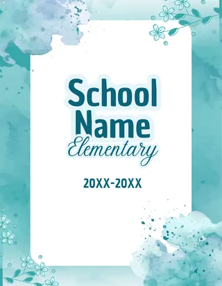 Splashtastic yearbook template cover